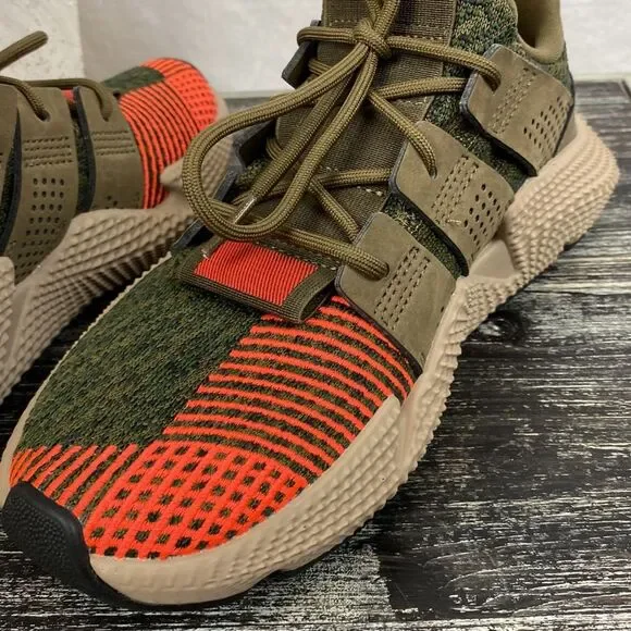 Adidas Men's EVM 004001 Olive Woven Athletic Sport Sneaker Shoes